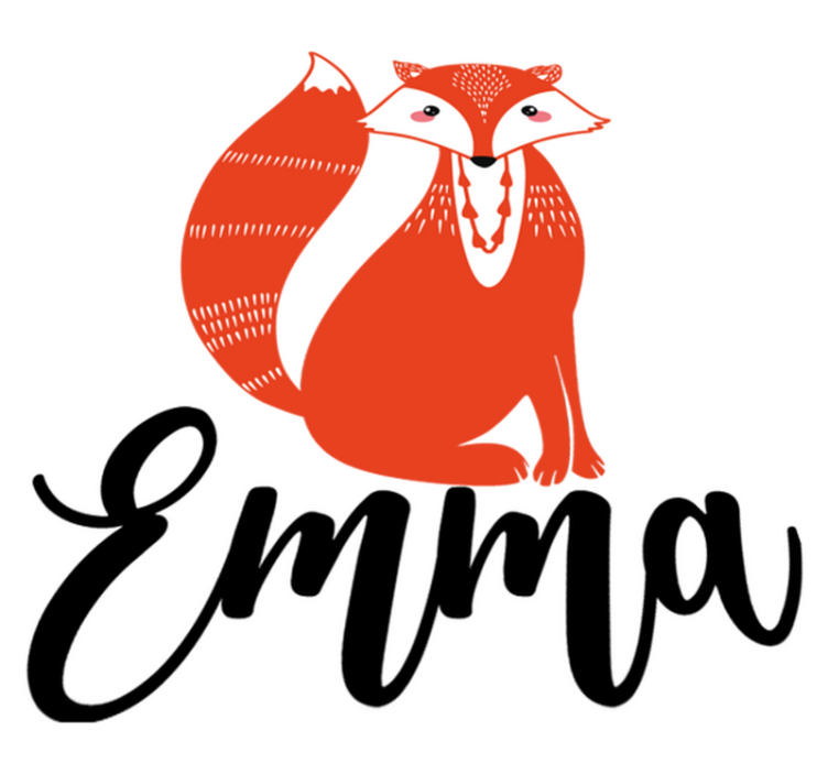 Alfombra vinílica animales ilustración de zorro lindo - TenVinilo