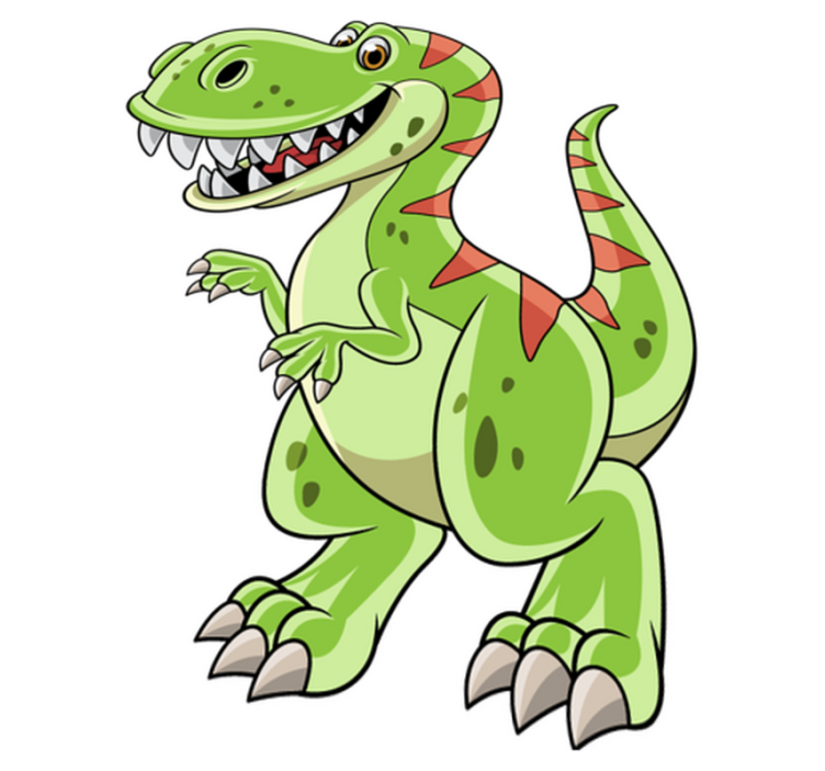 Alfombra vinílica animales tiranosaurio rex cartoon - TenVinilo