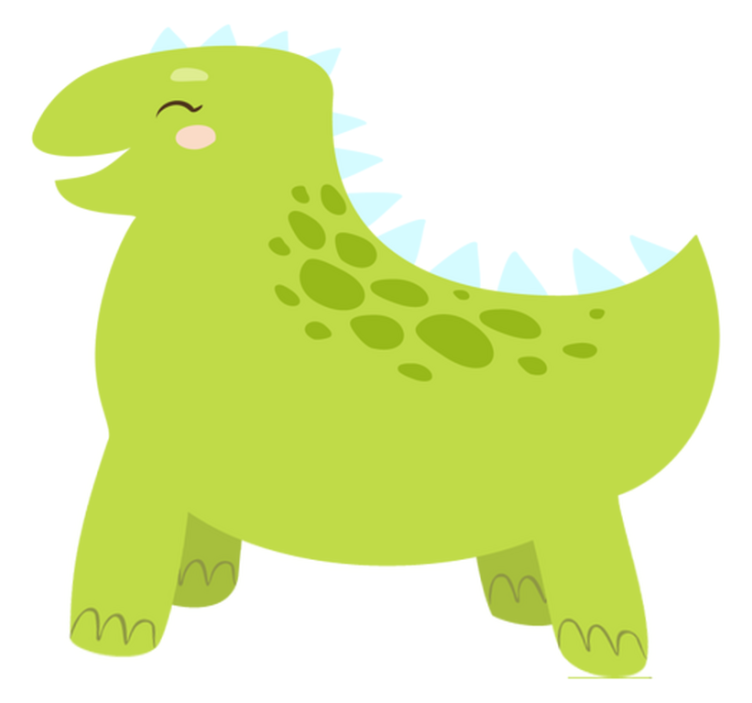 Alfombra vinílica animales personaje de dinosaurio feliz - TenVinilo