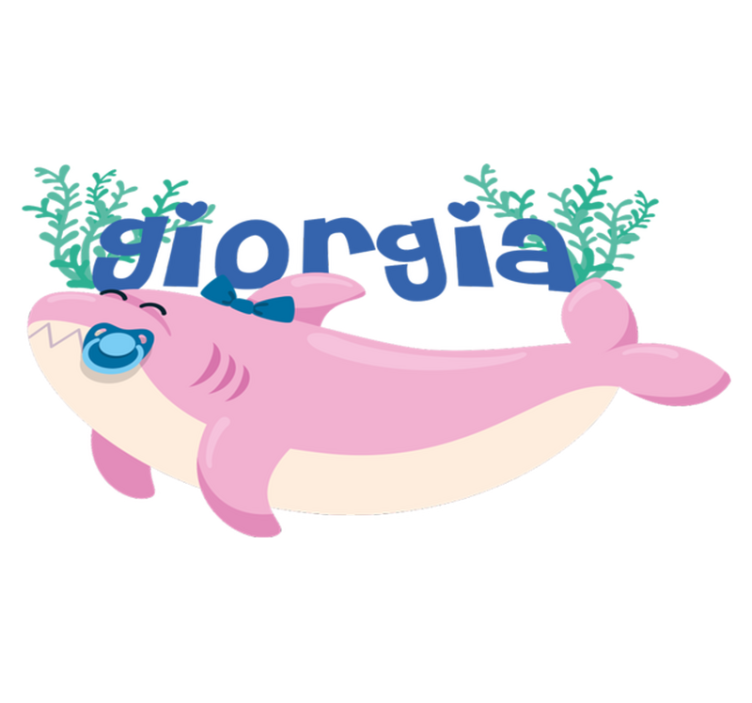 Alfombra vinílica animales diseño tiburón feliz - TenVinilo