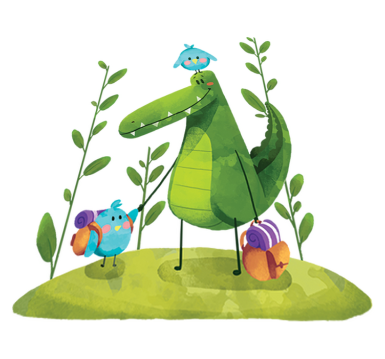 Alfombra vinílica animales amigos del lago - TenVinilo