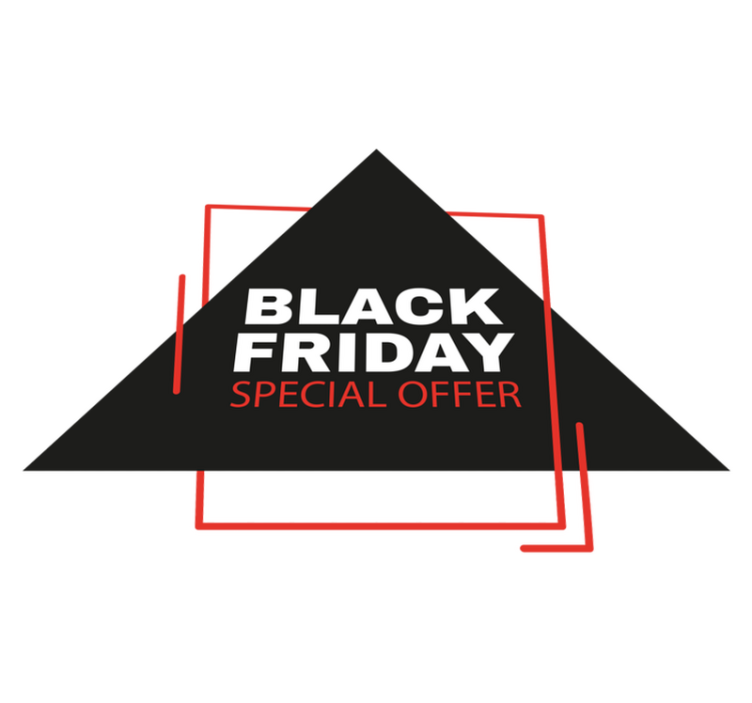 Alfombra vinílica black friday signo de descuento - TenVinilo