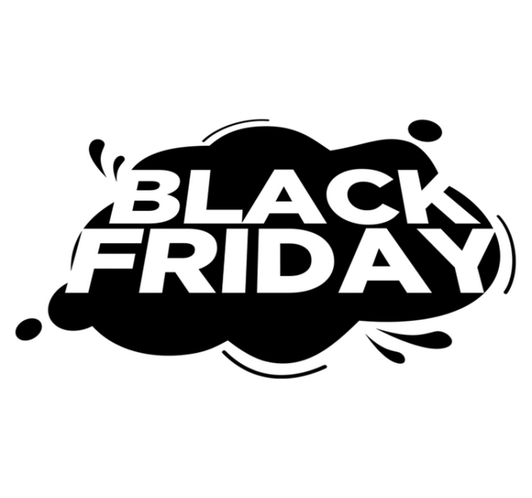 Alfombra vinílica black friday salpicadura de pintura - TenVinilo