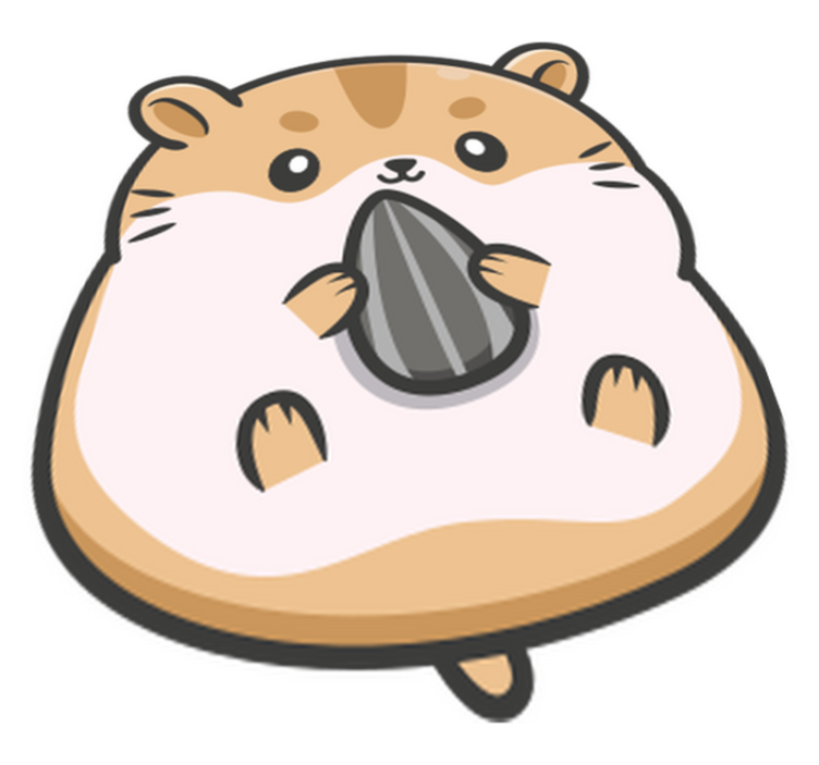 Alfombra vinílica animales gráfico de hámster lindo - TenVinilo