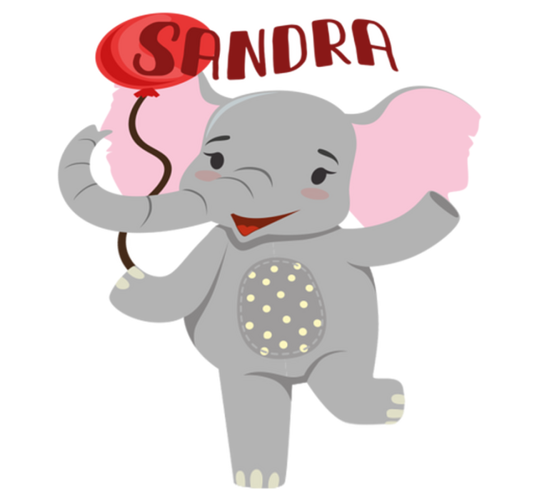 Alfombra vinílica animales elefante y globo - TenVinilo