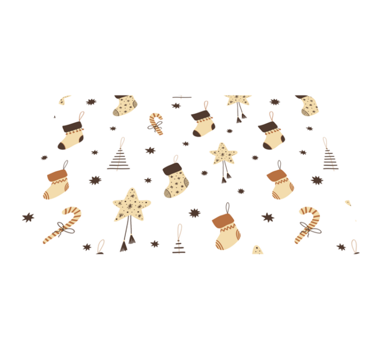 Alfombra vinílica navidad patrón de regalos brillantes - TenVinilo