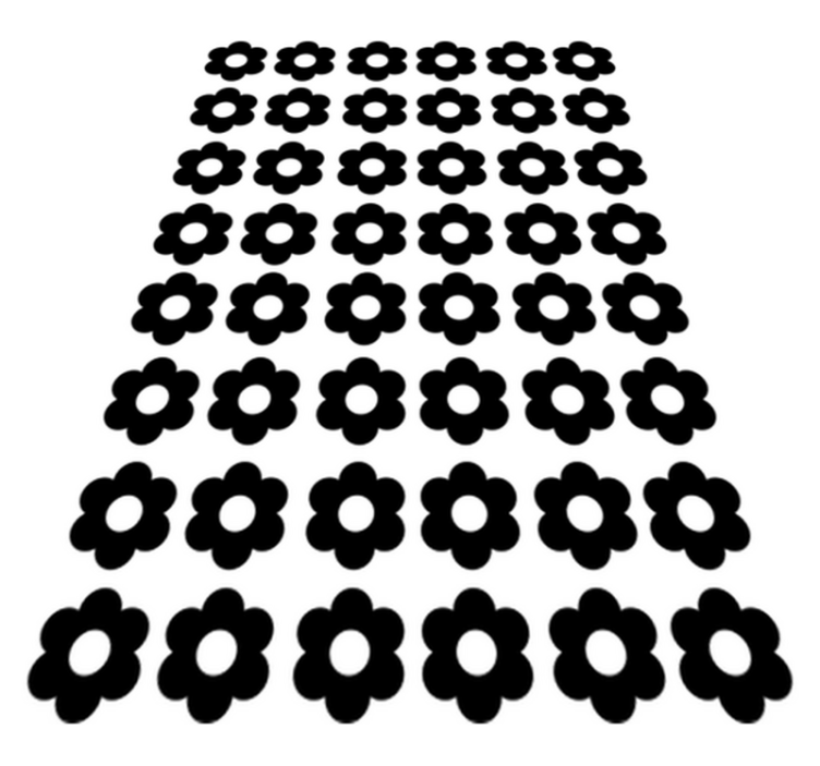 Alfombra vinílica flores y lámina de pegatinas flor - TenVinilo