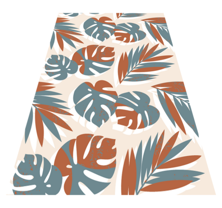 Alfombra vinílica flores plantas monstruo verde para vidrio - TenVinilo