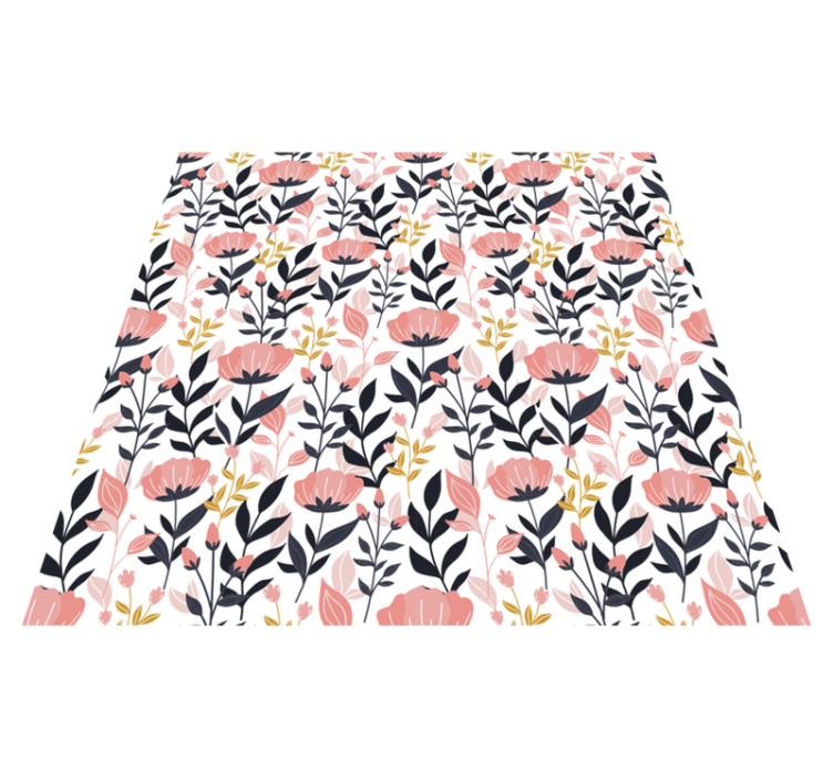 Alfombra vinílica flores rosas - TenVinilo