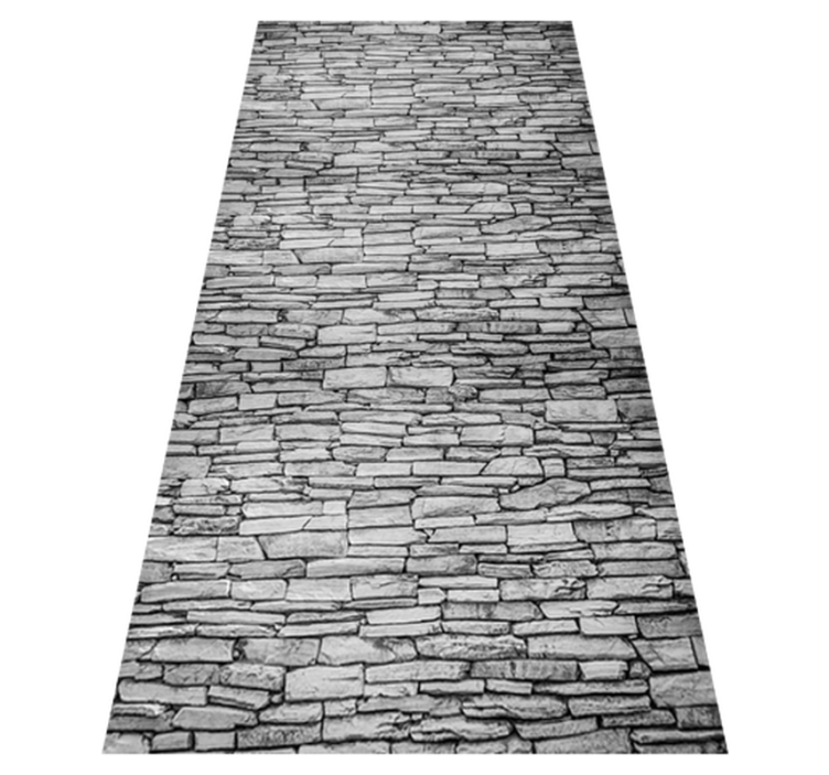 Alfombra vinílica comedor ladrillos organizados - TenVinilo