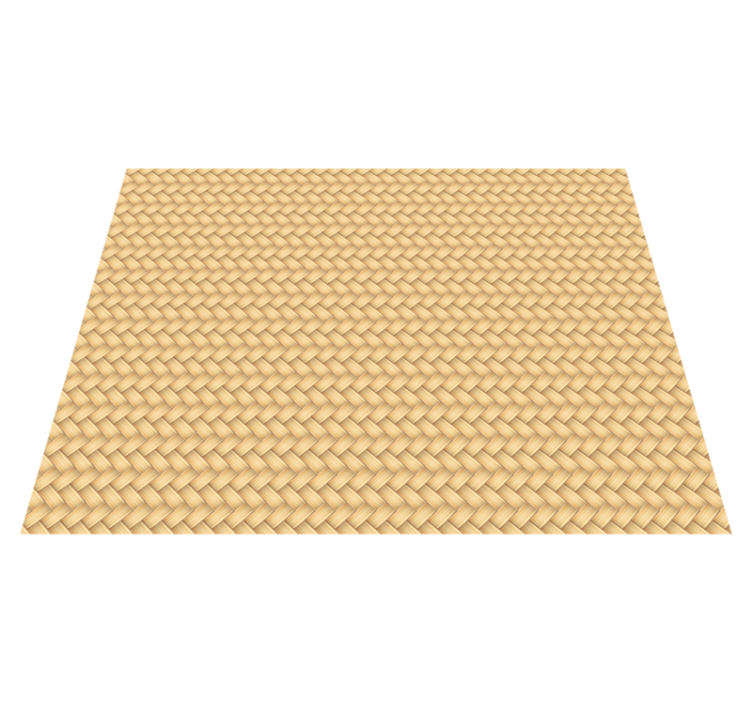 Alfombra vinílica comedor mimbre - TenVinilo