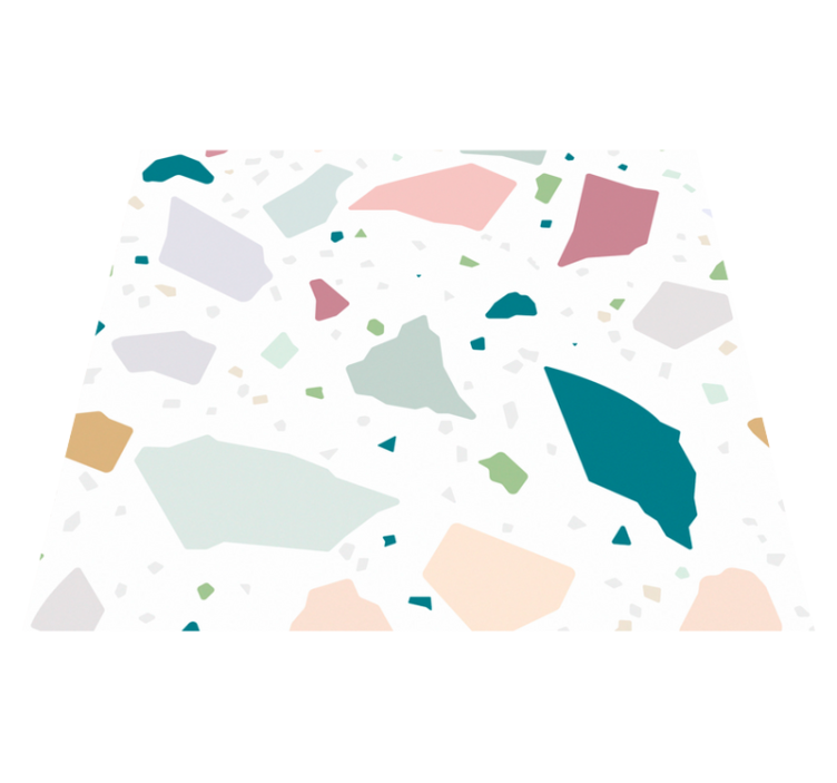 Alfombra vinílica cocina patrón terrazzo mediterráneo - TenVinilo