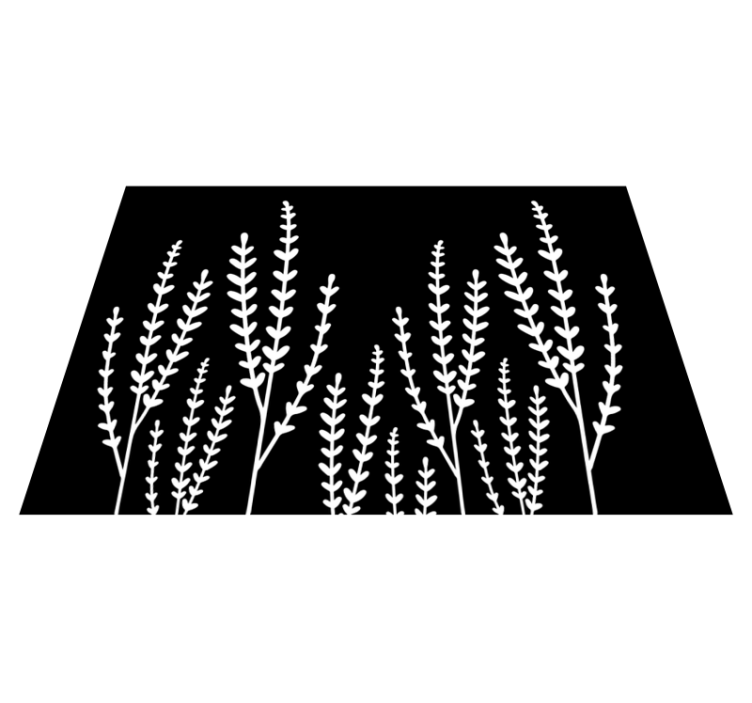 Alfombra vinílica baño pinchos blanco y negro - TenVinilo