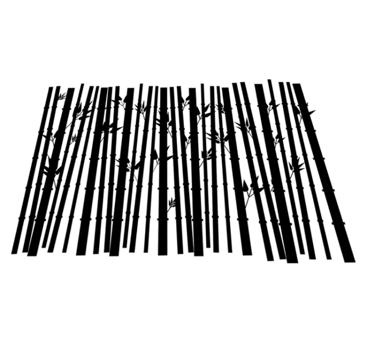 Alfombra vinílica baño plantas de bambú - TenVinilo