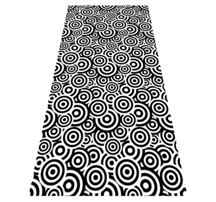 Alfombra vinílica baño patrón circular - TenVinilo