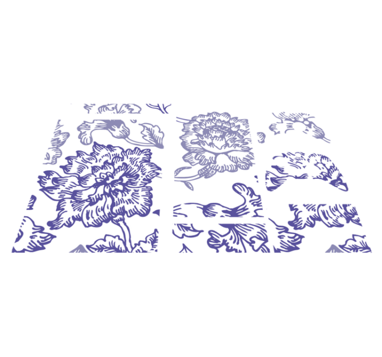 Alfombra vinílica flores en suave patrón púrpura - TenVinilo