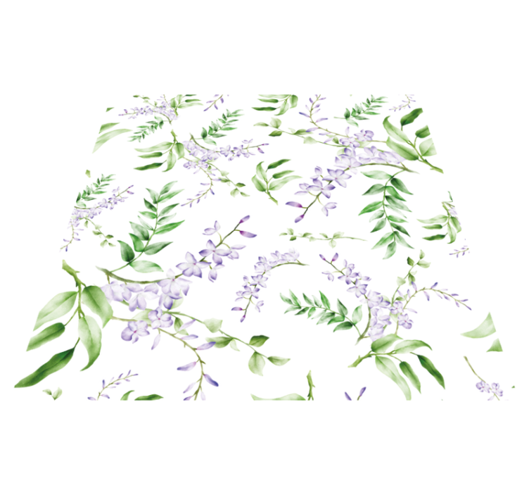 Alfombra vinílica flores lavanda para ventana - TenVinilo