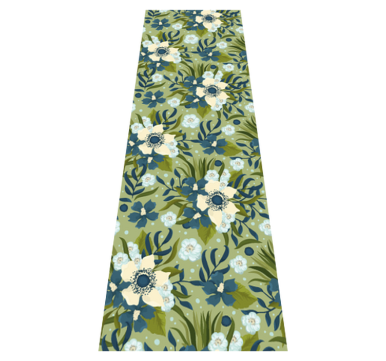 Alfombra vinílica flores patrón natural floral - TenVinilo