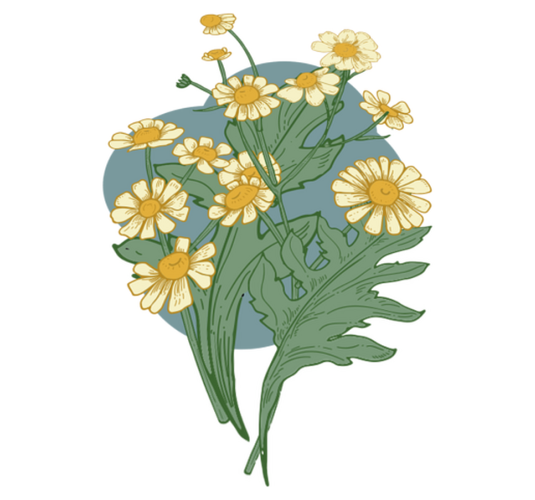 Alfombra vinílica flores composición flores vivas - TenVinilo