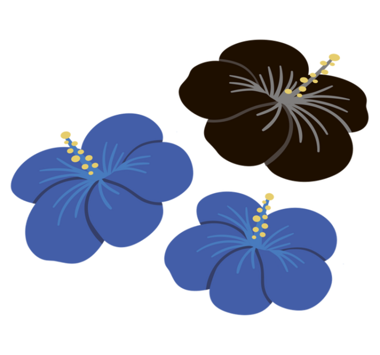 Alfombra vinílica flores arreglo floral de hibisco - TenVinilo