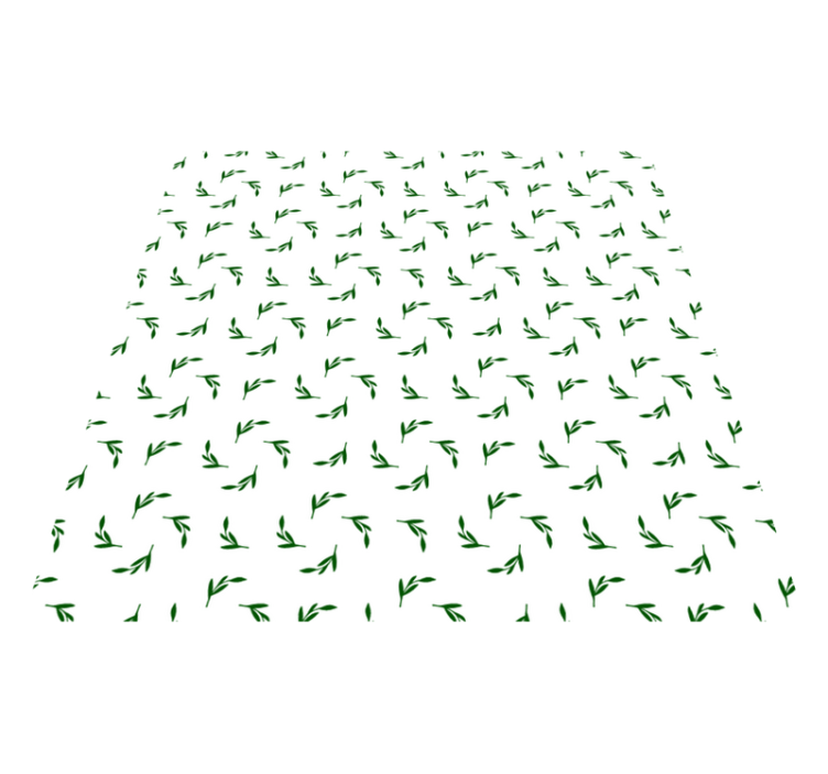 Alfombra vinílica flores ilustración de hojas botánicas - TenVinilo