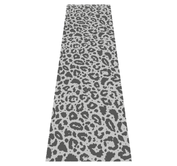 Alfombra vinílica animal print leopardo gris clásico - TenVinilo