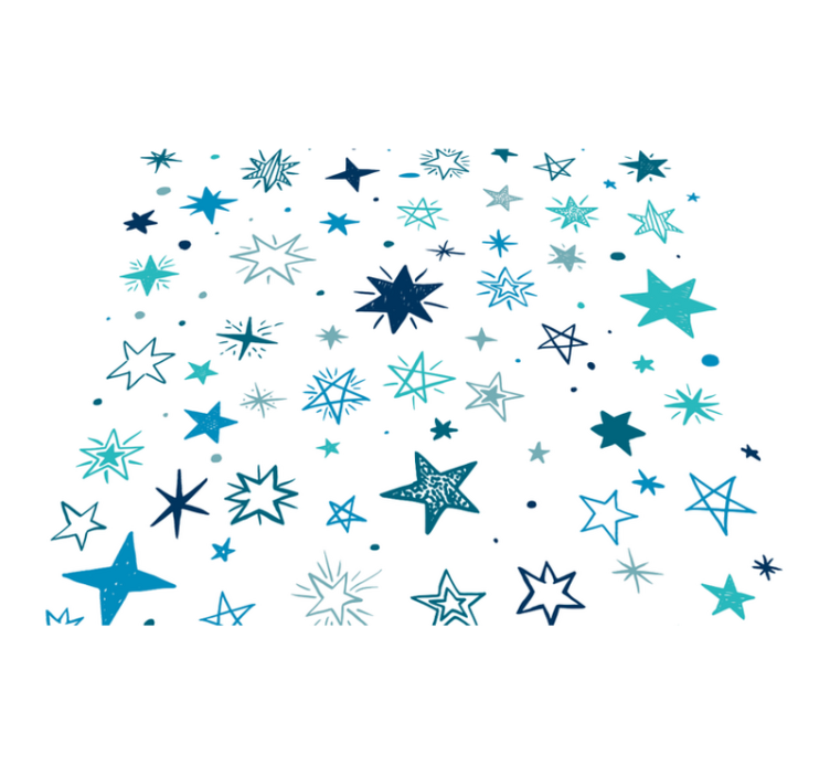 Alfombra vinílica de estrellas patrón estrellado geométrico - TenVinilo