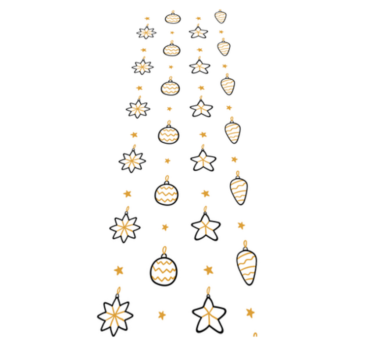 Alfombra vinílica navidad patrón de estrellas geométricas - TenVinilo