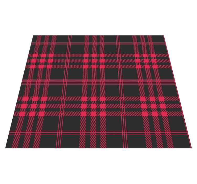 Alfombra vinílica dormitorio patrón tartan navideño - TenVinilo