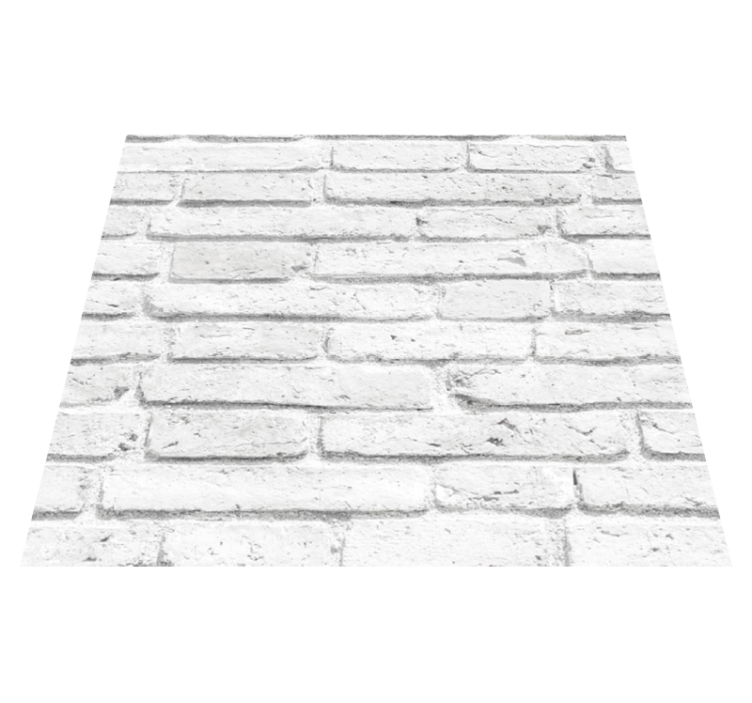 Alfombra vinílica dormitorio textura ladrillo blanco - TenVinilo