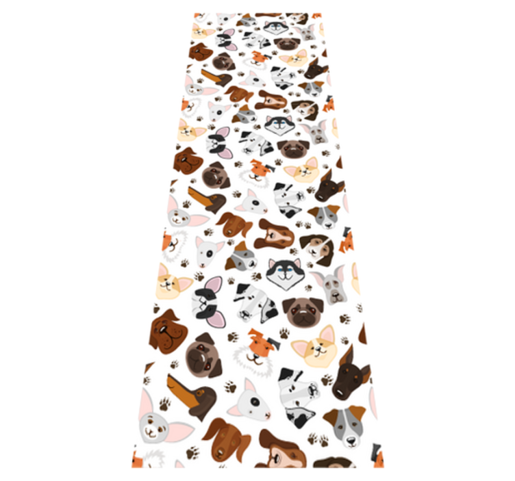 Alfombra vinílica dormitorio cabezas de razas de perros - TenVinilo