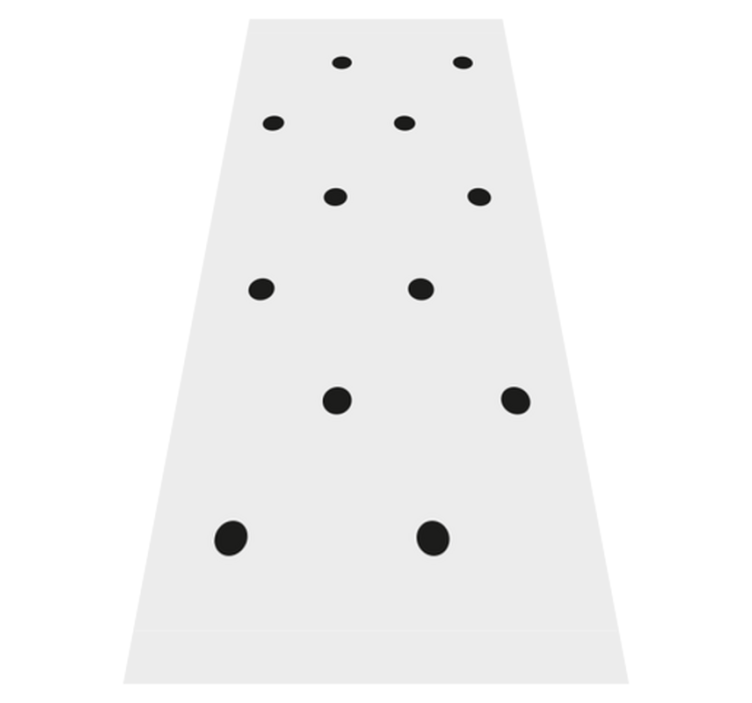 Alfombra vinílica dormitorio puntos negros nórdicos - TenVinilo