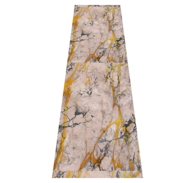 Alfombra vinílica dormitorio mármol dorado cálido - TenVinilo