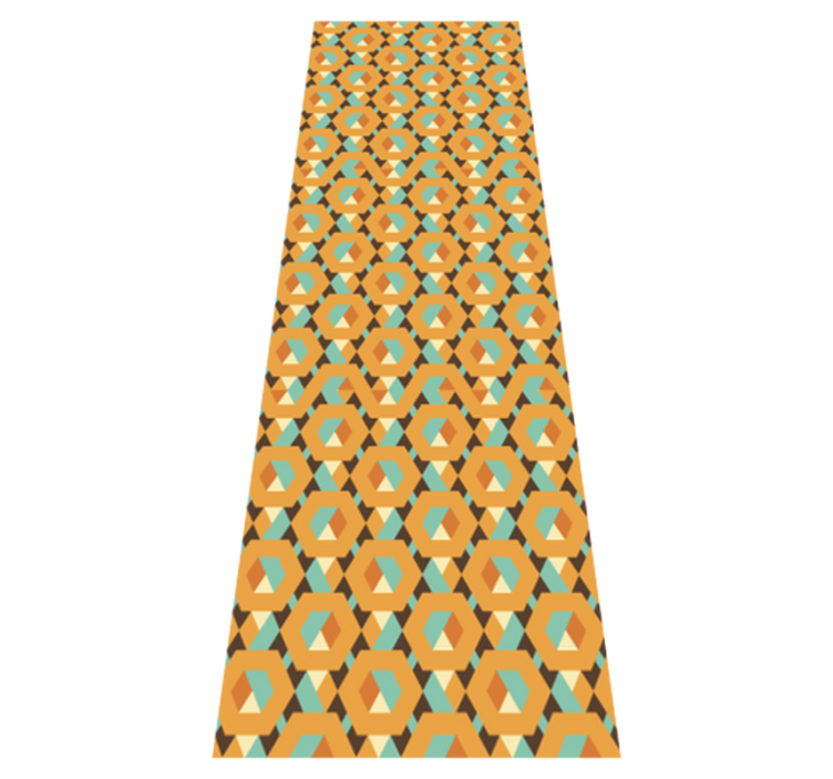 Alfombra vinílica dormitorio formas geométricas suaves - TenVinilo