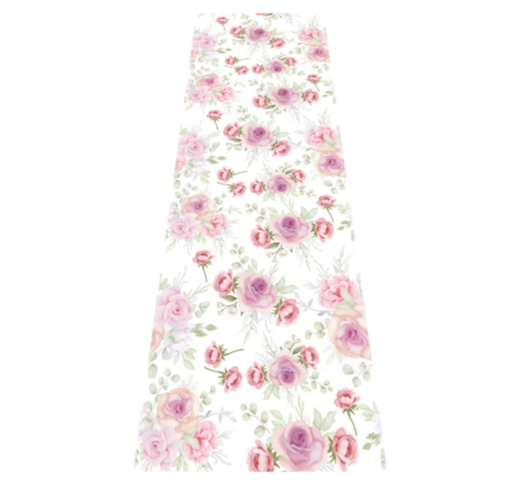 Alfombra vinílica dormitorio estampado rosa salvaje - TenVinilo