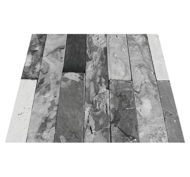 Alfombra vinílica dormitorio ladrillos gris oscuro - TenVinilo