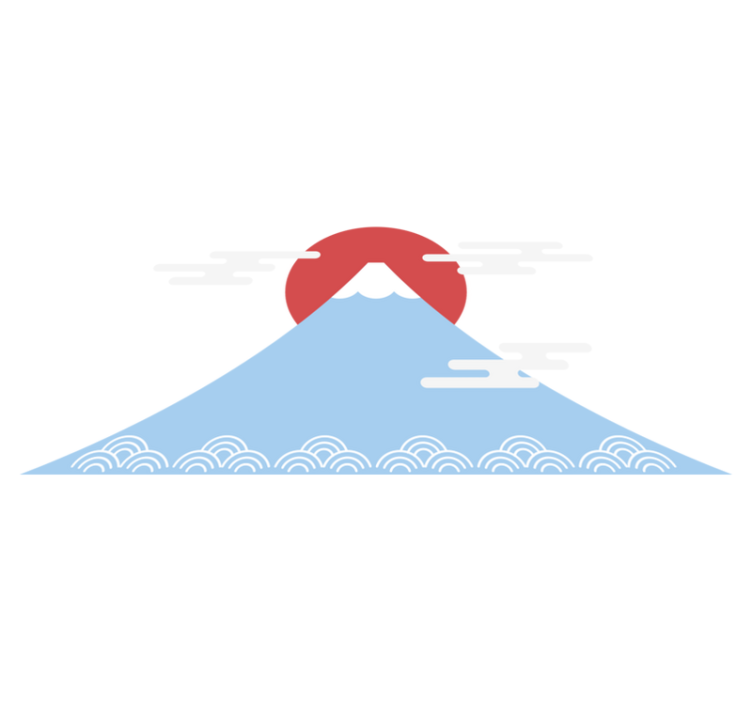 Alfombra vinílica naturaleza estilo montañas asiáticas - TenVinilo