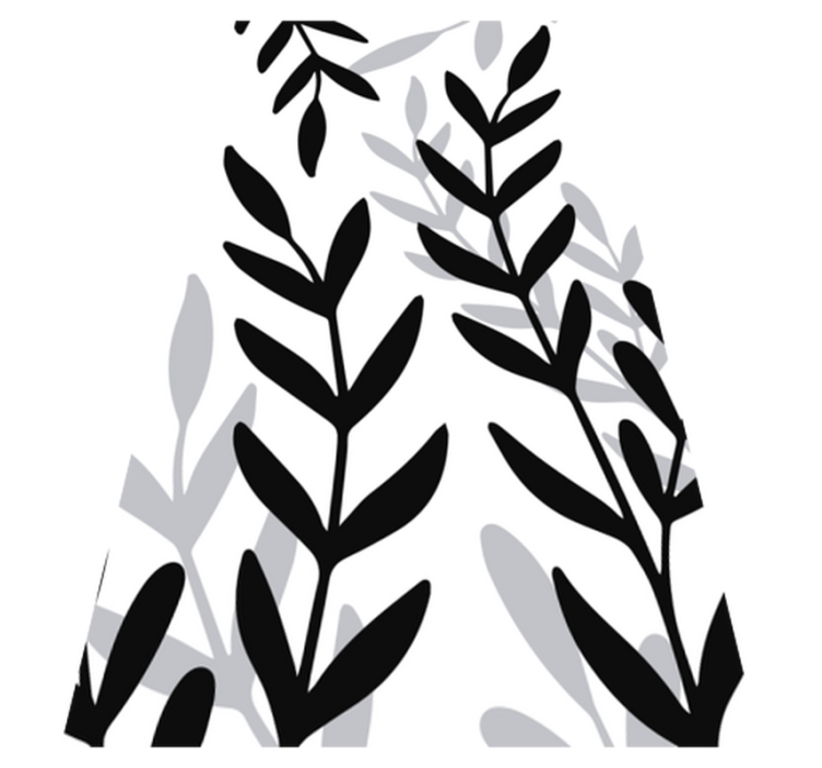 Alfombra vinílica flores lámina de plantas translúcida - TenVinilo