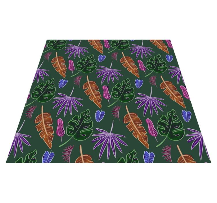 Alfombra vinílica flores geometría neón pantalla - TenVinilo