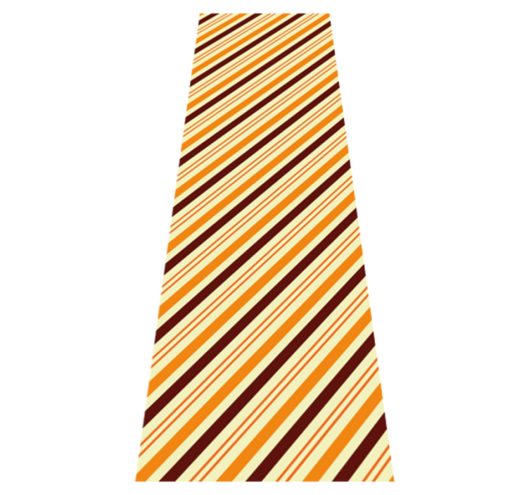 Alfombra vinílica dormitorio diseño retro naranja y marrón - TenVinilo