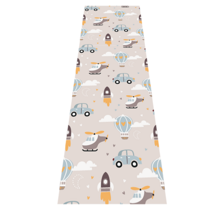 Alfombra vinílica dormitorio ilustración divertida infantil - TenVinilo