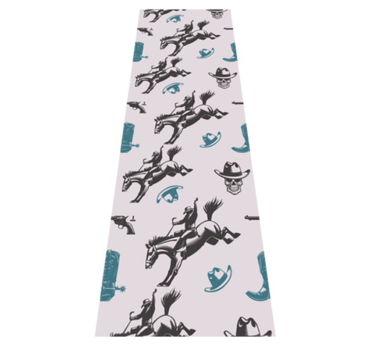 Alfombra vinílica dormitorio estampado de caballos - TenVinilo