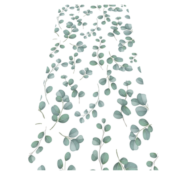 Alfombra vinílica dormitorio patrón floral acuarela - TenVinilo