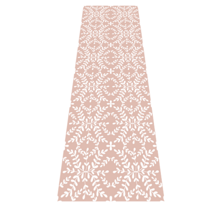 Alfombra vinílica dormitorio hojas ornamentales vintage - TenVinilo