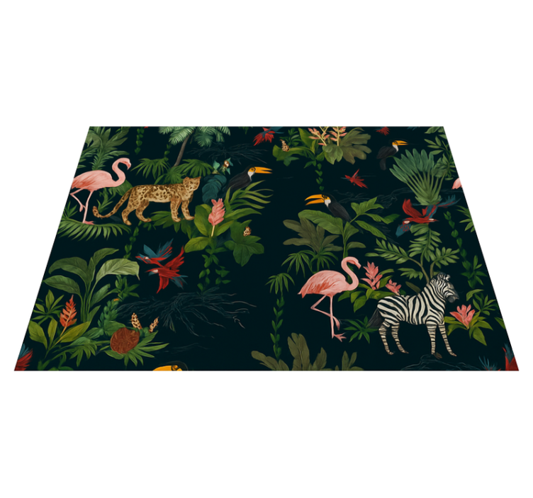 Alfombra vinílica dormitorio diseño exótico oscuro - TenVinilo