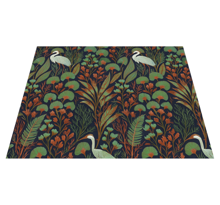 Alfombra vinílica dormitorio naturaleza asiática exótica - TenVinilo