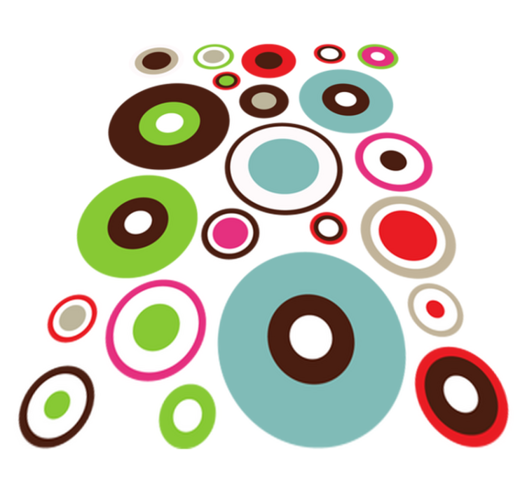 Alfombra de vinilo geométrica círculos simples - TenVinilo