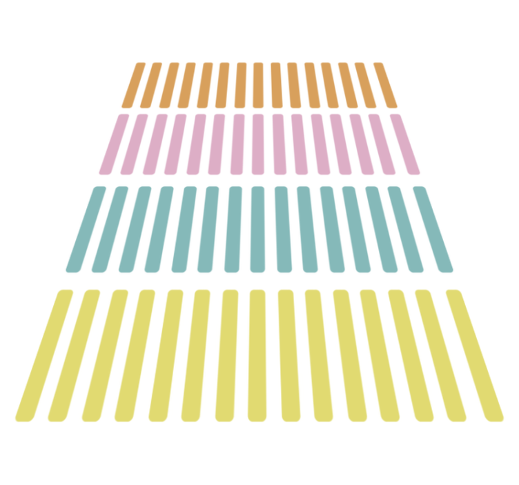 Alfombra de vinilo geométrica y pegatinas confeti - TenVinilo