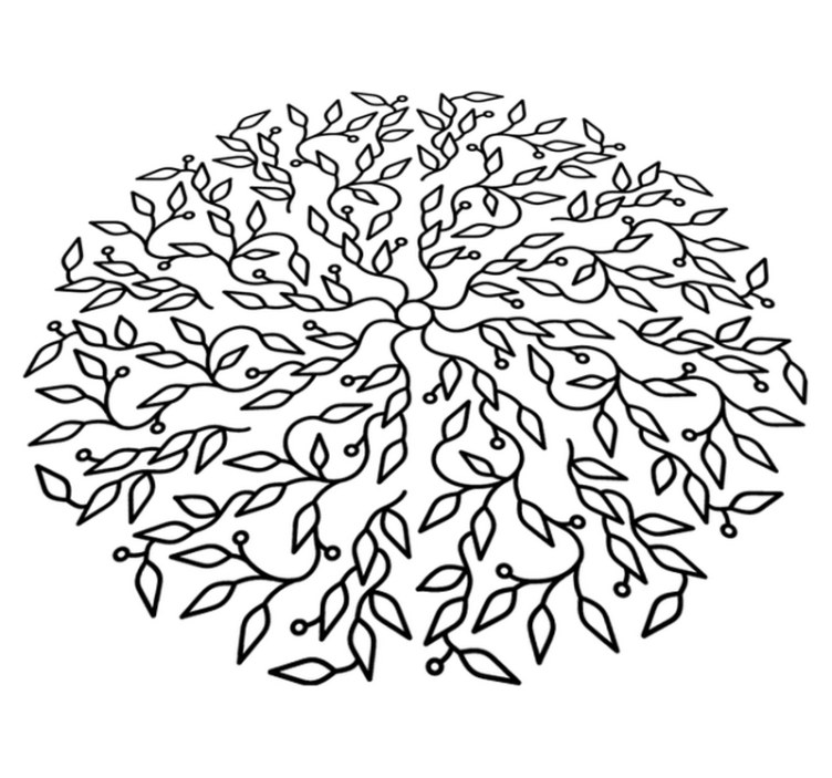 Alfombra de vinilo geométrica Árbol de la vida abstracto - TenVinilo