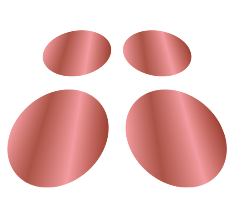 Alfombra de vinilo geométrica lunares rosa dorado - TenVinilo